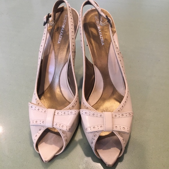 BCBG Max Azeria cream sling back pump. Size 7.5. - Picture 2 of 9